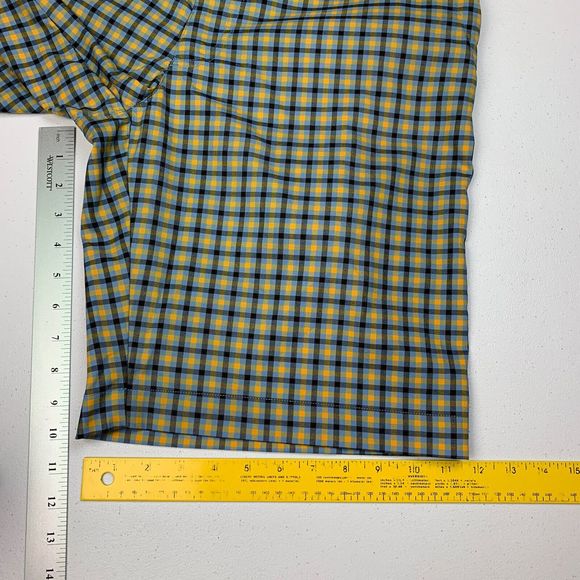 Callaway Golf Men Multicolor Check Yellow Blue Stretch Chino Shorts Size 34 - Picture 5 of 6